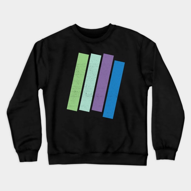 Northern Lights Stripes Crewneck Sweatshirt by Vanphirst